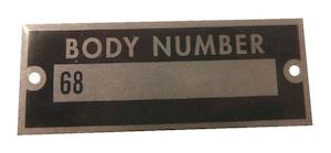 Apparel Promotional: Vintique Inc Body Number Plates (VI68-18651)