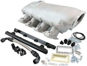 Aeroflow GM LS Cathedral Port Low Rise EFI Modular Intake Manifold, Natural Cast…