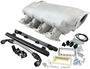 Aeroflow GM LS Rectangle Port Low Rise EFI Modular Intake Manifold, Natural Cast…