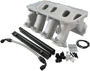 Aeroflow Hi Rise EFI GM LS Rectangle Port Intake ManifoldBase, Natural Cast Fini…