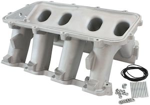 Aeroflow Hi Rise NON-EFI GM LS Rectangle Port Intake ManifoldBase, Natural Cast …