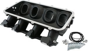 Aeroflow Low Rise NON-EFI GM LSRectangle Port Intake ManifoldBase, Black Finish …