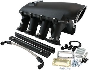 Aeroflow GM LS Rectangle Port Hi Rise EFI Modular Intake Manifold, Black Finish …