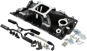 Engine Components: Aeroflow SB Chev EFI Air Gap Single Plane Intake Manifold, Black Finish (AF6290-1000)