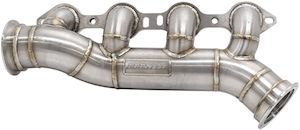 Exhaust: Aeroflow GM LS Passenger Side Single Turbo Stainless Manifold (AF8400-1005)