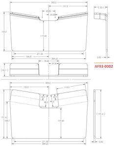 Aeroflow Pro Street Aluminium Race Seat Upper Seat Mounting Bracket (AF93-0002)