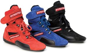 Safety Equipment: Pyrotect Sport High Top SFI-5 Racing Shoes, Blue (PYSS120820)