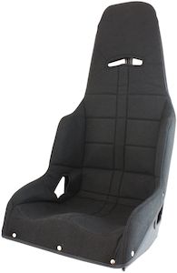 Aeroflow Black Tweed Seat Cover to Suit Pro Street Drag 18" Aluminium Race Seat …