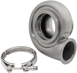 Turbo Superchargers Nitrous: Aeroflow Boosted 0.83 A/R V-Band Inlet & V-Band Outlet Turbo Exhaust Housing, Suits Boosted B5455 & B5855 Turbochargers (AF8050-1062)