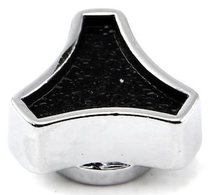 RPC Air Cleaner Wing Nut Small Deluxe with Black Top & Chrome Steel (RPCR2179X)