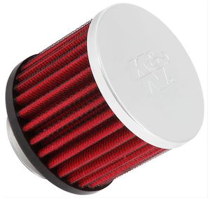 Breathers Adapters: K&N Clamp-On Vent Filter 3 OD x 2-1/2 H (KN62-1460)