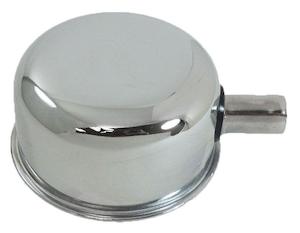 Breathers Adapters: RPC Chrome Steel Push-In Breather with Tube, 2-3/4" Dia with 3/4"Neck & 5/8" Dia Tube (RPCR9241)