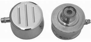 Breathers Adapters: RPC Aluminium PVC Push-in Air Breather with 1" Neck, Chrome Ball Milled Style (RPCR6100C)