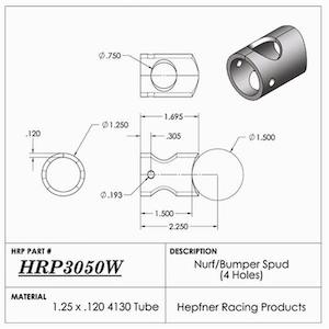 HRP Nerf / Bumper Bar Spud (HRP-3050W)