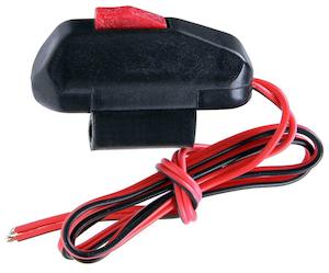 Brake Accessories: Hurst Switch, Push Button, Momentary, Launch, Nitrous, Trans-Brake, Plastic, Black, 10 Amps, with Cord, Each (HU2483875)