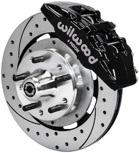 Wilwood Forged Dynapro 6 Big Brake Front Brake Kit, 12.19" Drilled Rotors, Black…