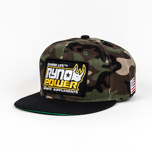 Ryno Power Camo Hat – Black Bill