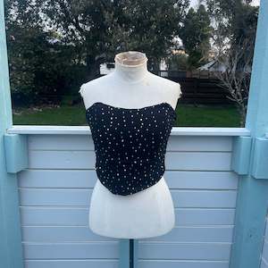 Internet only: Diamanté Crop Corset