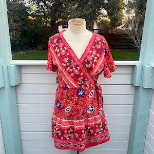 Internet only: Red Wrap Dress