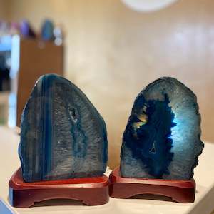 Blue Agate Lamp