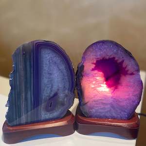 Internet only: Purple Agate Lamp