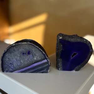 Internet only: Purple Agate Candle Holder