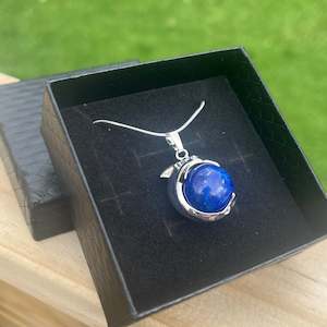 Lapis Lazuli Dolphin Sphere Pendant