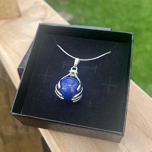 Lapis Lazuli Hand Sphere Pendant