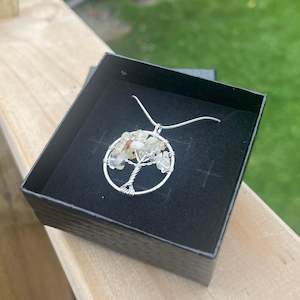 Citrine Tree Of Life Crystal Chip Pendant