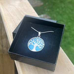 Opalite Tree Of Life Circle Pendant