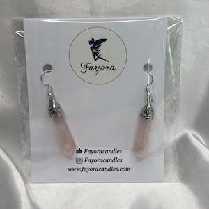 Rose Quartz Point Earrings