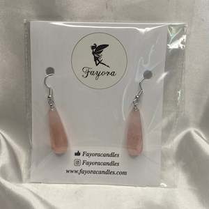 Rose Quartz Drop Earrings