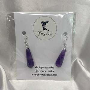 Internet only: Amethyst Drop Earrings