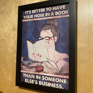 Internet only: It’s better to have your nose in a book than someone else’s business