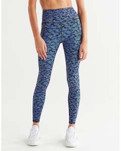 Clothing: Lilybod Josi Legging - Blue Forest Print