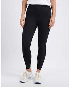 Foxwood Luxe Rib Leggings - Black