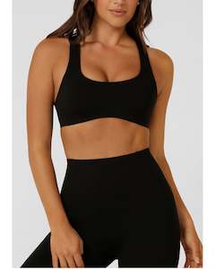 Clothing: Lorna Jane Soft Sculpt Sports Bra - Black