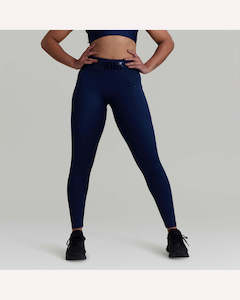 Clothing: Clique Zone Compression Full Length Short Tight - French Navy