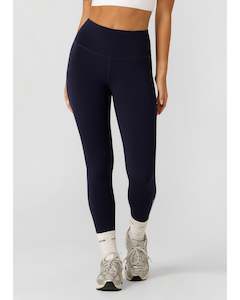 Lorna Jane Lotus No Chafe Phone Pocket Ankle Biter Leggings - French Navy