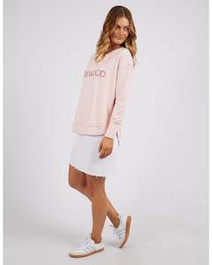 Foxwood Simplified Metallic Crew - Pale Pink/Red