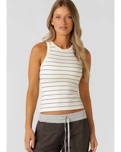 Lorna Jane LJ Basics Rib Tank - Stripe