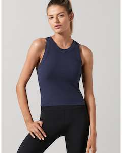 Clothing: Lilybod Harmony Rib Tank -  Navy