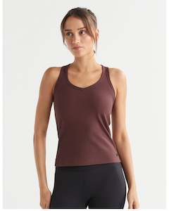 Lilybod Leera Long Rib Tank - Burgundy