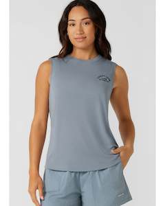 Lorna Jane Lotus Muscle Tank - Washed Out Blue