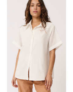 Cartel & Willow Tully Shirt - White Broderie