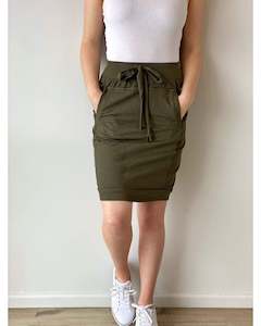 Suzy D Mila Ultimate Jersey Skirt - Olive