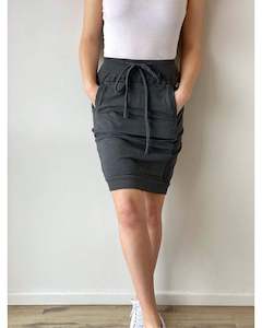 Suzy D Mila Ultimate Jersey Skirt - Dark Grey