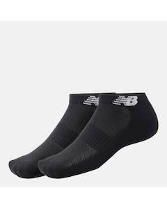 New Balance Unisex Response Performance No Show Socks 2 Pack - Black