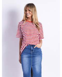 Leoni Brunswick Tee - Red Stripe