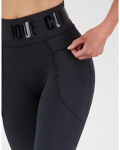 Clique Zone Compression Full Length Short Tight - Stealth